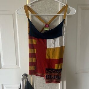 Vintage save the queen Colorful Geometric Women's tank